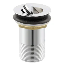 Nuie Unslotted Flip Top Basin Waste - Chrome