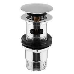 Victorian Plumbing Chrome Slotted Extended Tail Click Clack Basin Waste