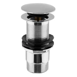 Victorian Plumbing Chrome Unslotted Extended Tail Click Clack Basin Waste