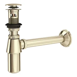 Victorian Plumbing Traditional Gold Click Clack Basin Waste + Bottle Trap Pack -Plumbing Supplies Sales gbwbt l