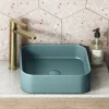 Arezzo Matt Green Ceramic Unslotted Click Clack Basin Waste -Plumbing Supplies Sales grncw02 n d2