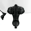 Victorian Plumbing Set Of 4 Matt Black Ball & Claw Feet For Roll Top Baths -Plumbing Supplies Sales mb4ftbs d1