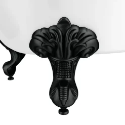Victorian Plumbing Set Of 4 Matt Black Ball & Claw Feet For Roll Top Baths