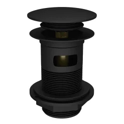 Arezzo Round Matt Black Click Clack Basin Waste + Bottle Trap Pack -Plumbing Supplies Sales mbbwbt d1