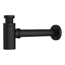 Arezzo Round Matt Black Click Clack Basin Waste + Bottle Trap Pack -Plumbing Supplies Sales mbbwbt d2
