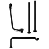 Victorian Plumbing Traditional Matt Black Roll Top Bath Waste W. Fixed Height Bath Tap Standpipes -Plumbing Supplies Sales mbrtbk d3