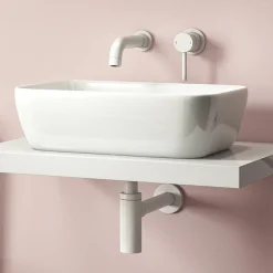 Arezzo Round Matt White Click Clack Basin Waste + Bottle Trap Pack -Plumbing Supplies Sales mwbwbt d3