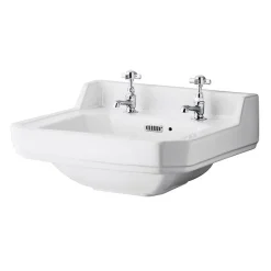 Victorian Plumbing Carlton/Richmond 560mm Medium 2 Tap Hole Basin