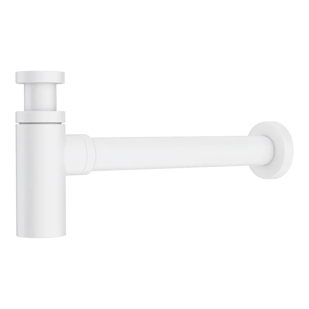 Arezzo Round Matt White Modern Basin Bottle Trap 4 Arezzo Round Matt White Modern Basin Bottle Trap - Image 2
