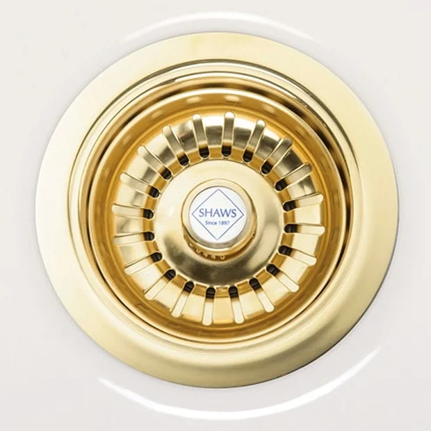 Victorian Plumbing Shaws Of Darwen Basket Strainer Sink Waste - Gold Plated 3 Victorian Plumbing Shaws Of Darwen Basket Strainer Sink Waste - Gold Plated