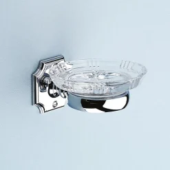 Silverdale Bathroom Silverdale Luxury Victorian Crystal Soap Dish - Chrome