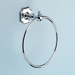 Silverdale Bathroom Silverdale Luxury Victorian Towel Ring - Polished Chrome