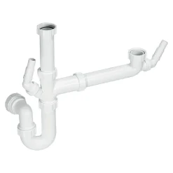 McAlpine Plumbing Product McAlpine 1.5 Bowl Kitchen Sink Plumbing Kit With 2 Nozzles