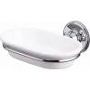 Urlington Bathroom Burlington Ceramic Soap Dish With Chrome Holder -Plumbing Supplies Sales soapdisha1chrverylarge