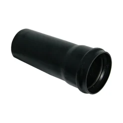 FloPlast 110mm X 3m Black Single Socket Soil Pipe