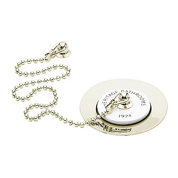 Heritage Bathroom Heritage - Ornate Basin Waste With Porcelain Plug - Vintage Gold 3 Heritage Bathroom Heritage - Ornate Basin Waste With Porcelain Plug - Vintage Gold