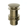 Heritage Bathroom Heritage Clicker Basin Waste - Unslotted - Brushed Brass -Plumbing Supplies Sales thbb12un