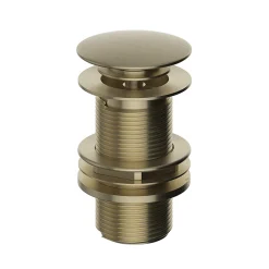 Heritage Bathroom Heritage Clicker Basin Waste - Unslotted - Brushed Brass