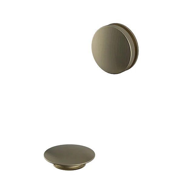 Heritage Bathroom Heritage Push Button Bath Waste - Brushed Brass 3 Heritage Bathroom Heritage Push Button Bath Waste - Brushed Brass
