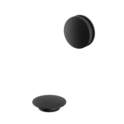 Heritage Bathroom Heritage Push Button Bath Waste - Matt Black