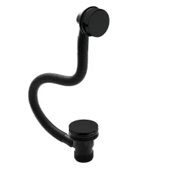 Toreno Black Easy Clean Click Clack Bath Waste With Overflow