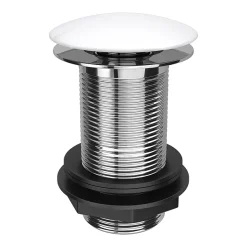 Victorian Plumbing White Ceramic Unslotted Click Clack Basin Waste