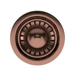 Venice Brushed Copper Basket Strainer Kitchen Sink Waste With Rectangular Overflow Plate 7 Venice Brushed Copper Basket Strainer Kitchen Sink Waste With Rectangular Overflow Plate -Plumbing Supplies Sales vnkbs291 d1