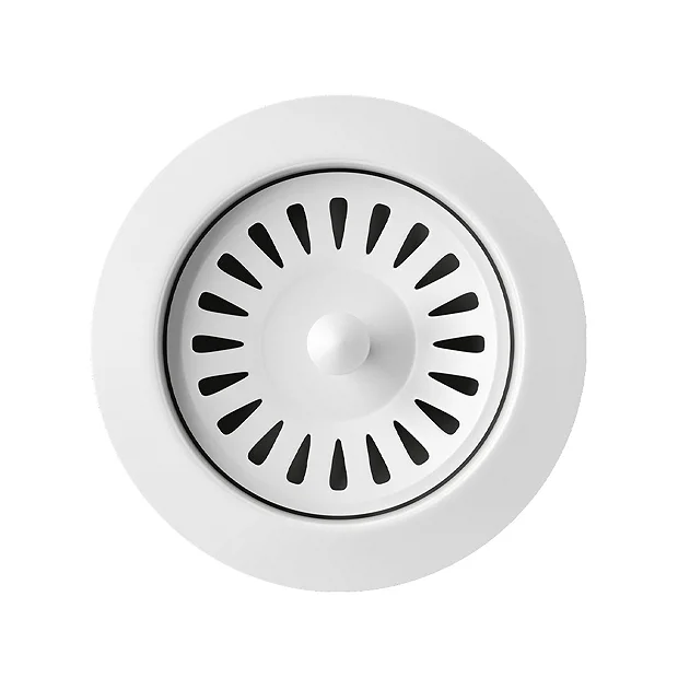 Venice Matt White Basket Strainer Kitchen Sink Waste 3 Venice Matt White Basket Strainer Kitchen Sink Waste - Image 2