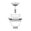 Venice Matt White Basket Strainer Kitchen Sink Waste -Plumbing Supplies Sales vnkbs301 d1
