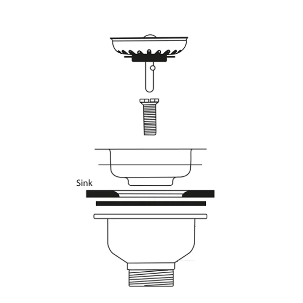 Venice Matt Grey Basket Strainer Kitchen Sink Waste 3 Venice Matt Grey Basket Strainer Kitchen Sink Waste