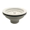 Venice Matt White Plastic Basket Strainer Kitchen Sink Waste -Plumbing Supplies Sales vnkbs547 d1
