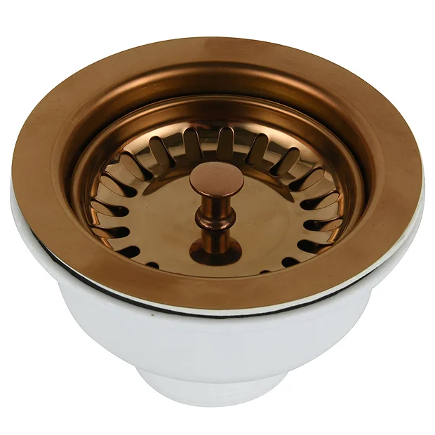 Venice Copper Basket Strainer Kitchen Sink Waste 3 Venice Copper Basket Strainer Kitchen Sink Waste - Image 2