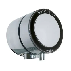 Urlington Bathroom Burlington Overflow Bath Filler Waste With Black Ceramic For Single Ended Baths