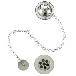 Urlington Bathroom Burlington Nickel Bath Overflow, Plug & Chain