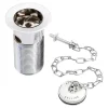 Bristan - Traditional Basin Waste With Porcelain Plug - Chrome -Plumbing Supplies Sales wbasin01c ln