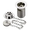 Bristan - Traditional Bath Waste With Porcelain Plug - Chrome -Plumbing Supplies Sales wbath01c ln