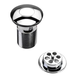 Bristan Round Push Button Slotted Bath Waste