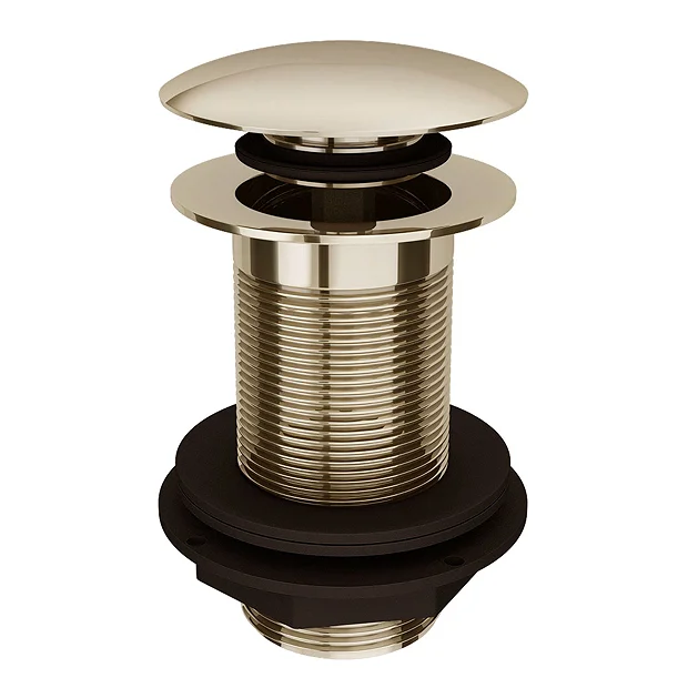 Victorian Plumbing Gold Unslotted Click Clack Basin Waste 3 Victorian Plumbing Gold Unslotted Click Clack Basin Waste