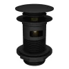 Arezzo Matt Black Slotted Click Clack Basin Waste -Plumbing Supplies Sales we128b l