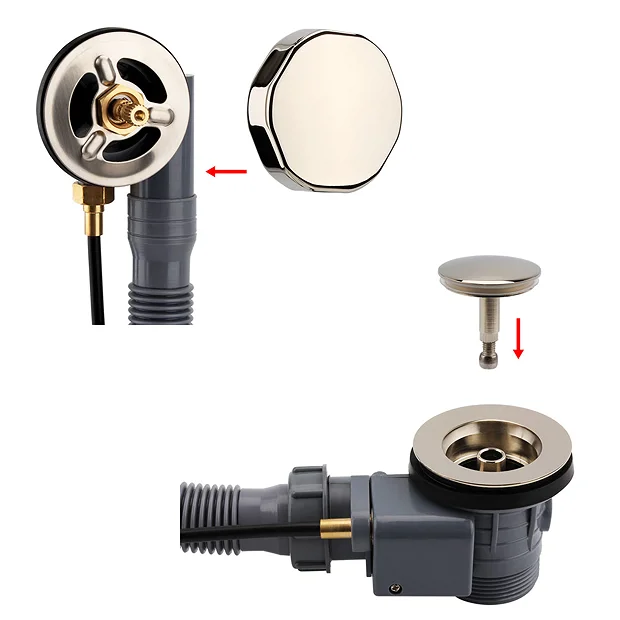 Victorian Plumbing Gold Bath Pop-up Waste & Overflow 3 Victorian Plumbing Gold Bath Pop-up Waste & Overflow