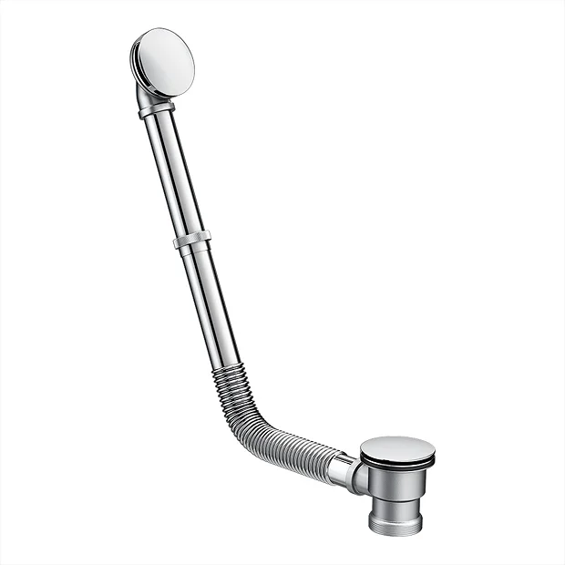 Victorian Plumbing Chrome Flexible Exposed Click Clack Bath Waste With Overflow 3 Victorian Plumbing Chrome Flexible Exposed Click Clack Bath Waste With Overflow
