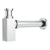 Milan Bathroom Milan Square Modern Shallow Basin Bottle Trap - Chrome -Plumbing Supplies Sales we602s lrg