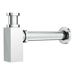 Milan Bathroom Milan Square Modern Shallow Basin Bottle Trap - Chrome