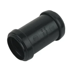FloPlast 40mm Black Push-Fit Straight Coupling