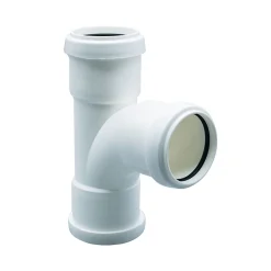 FloPlast 40mm White Push-Fit Tee
