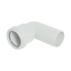 FloPlast 40mm White Push-Fit 90° Conversion Bend